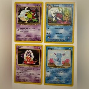 Set of 4 Pokémon Trading Cards